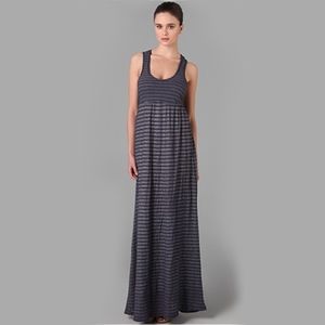 James Perse Stripe Racerback Maxi Dress